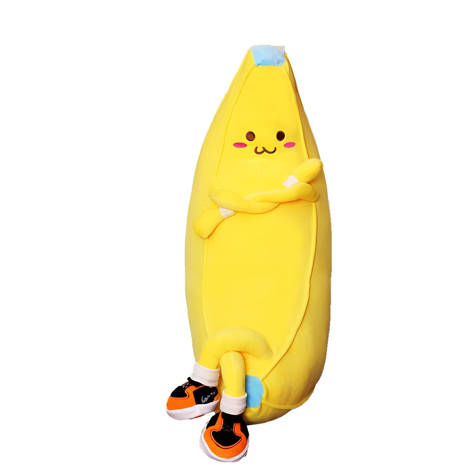 Bananaplush Stuffed Animal Cute Fruit Plushie Hugging Pillow Long Plush Toys Sleeping Doll Gift For Birthday, Valentine, Christm